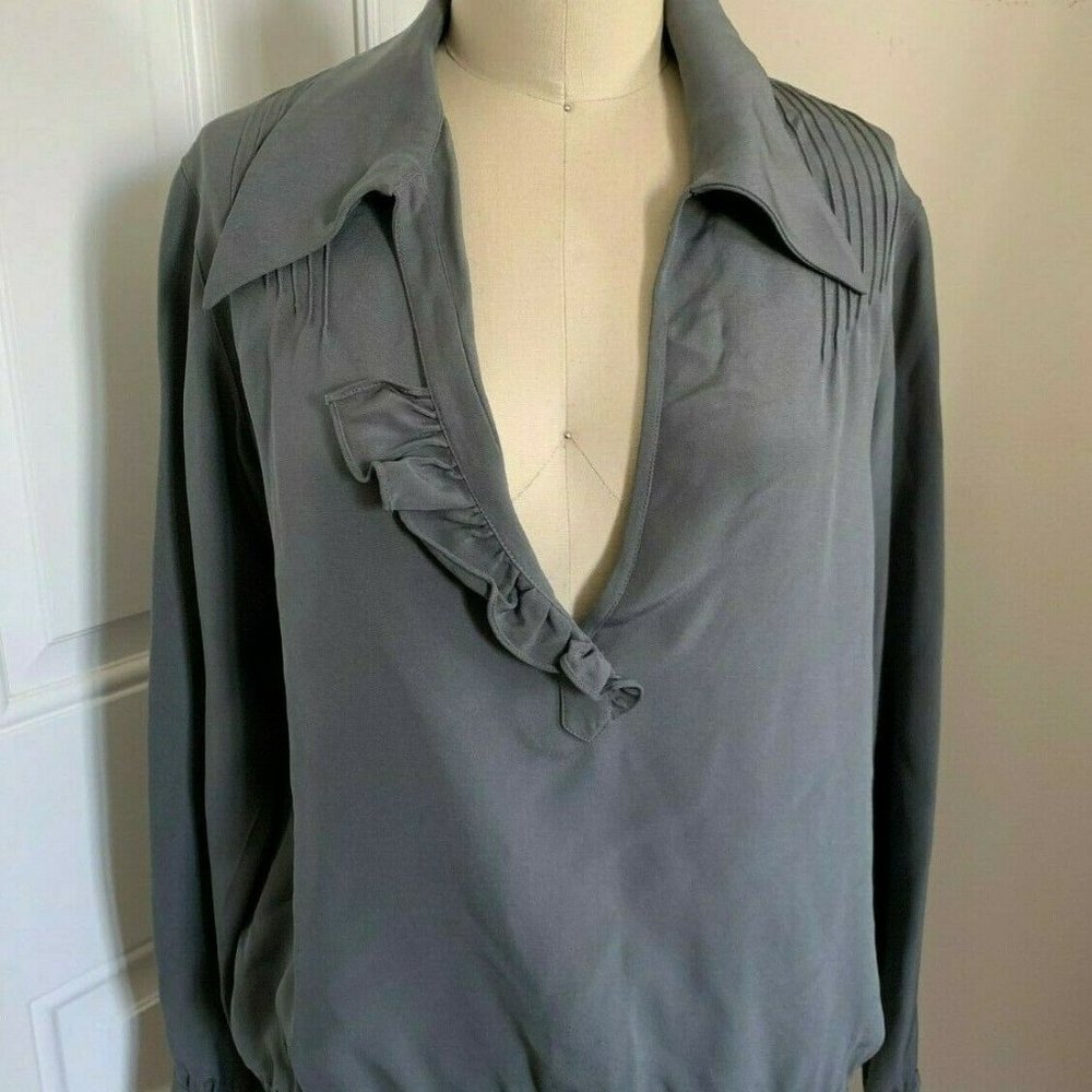 Gucci Grey Silk Shirt Size 42